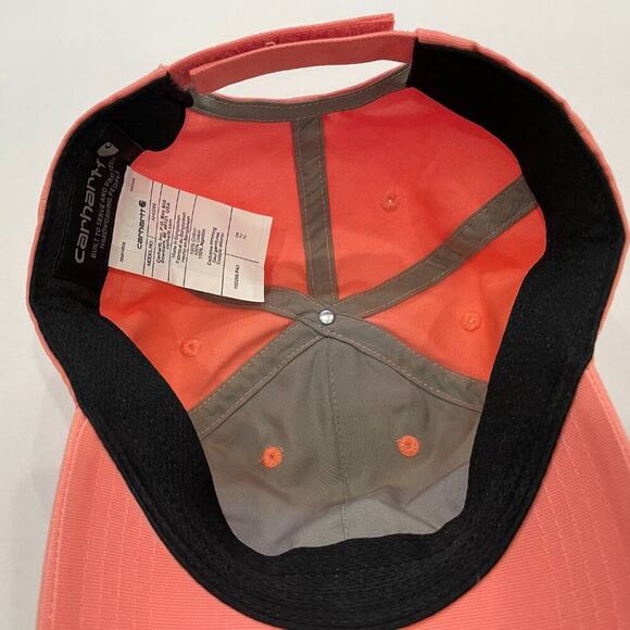 NWT Carhartt Canvas Odessa Baseball Cap / Hat OS/Unisex Pink - Picture 4 of 9